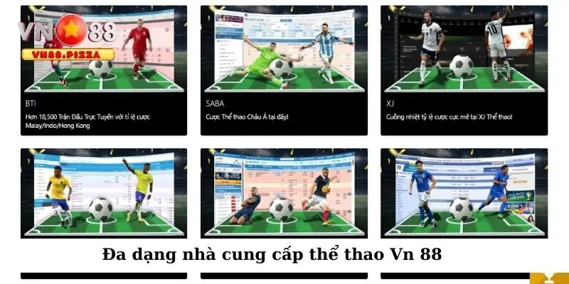 Đa dạng nhà cung cấp thể thao Vn 88