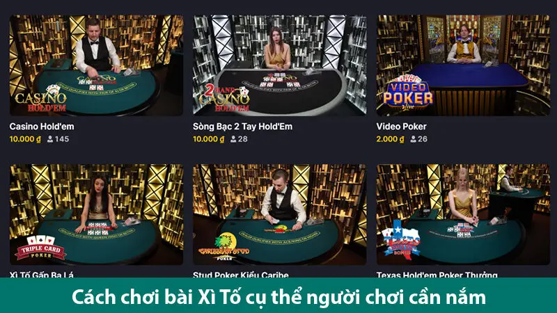 Tìm hiểu cách chơi và các thể loại bài xì tố phổ biến